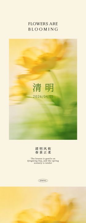 清明节简约节气海报
