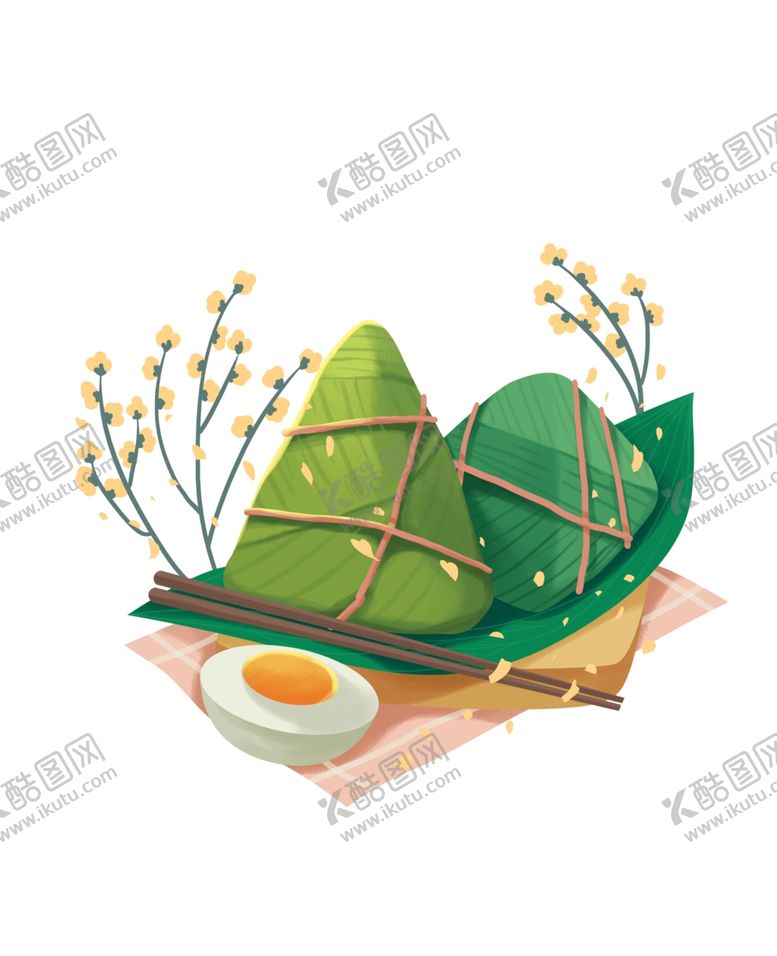 编号：46162412231755204084【酷图网】源文件下载-卡通粽子手绘插画