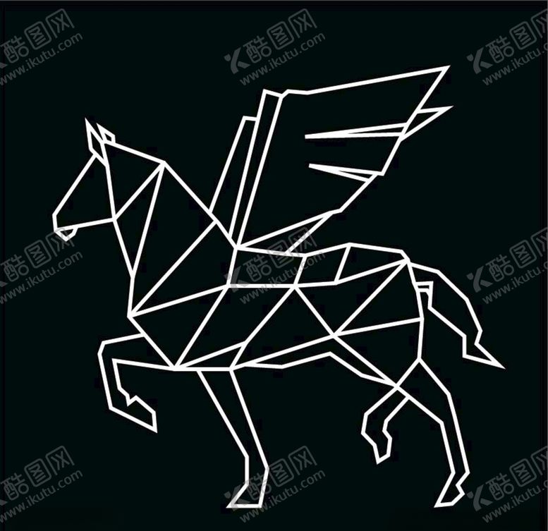 编号：86467204190623262019【酷图网】源文件下载-几何造型飞马
