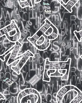字母扎染