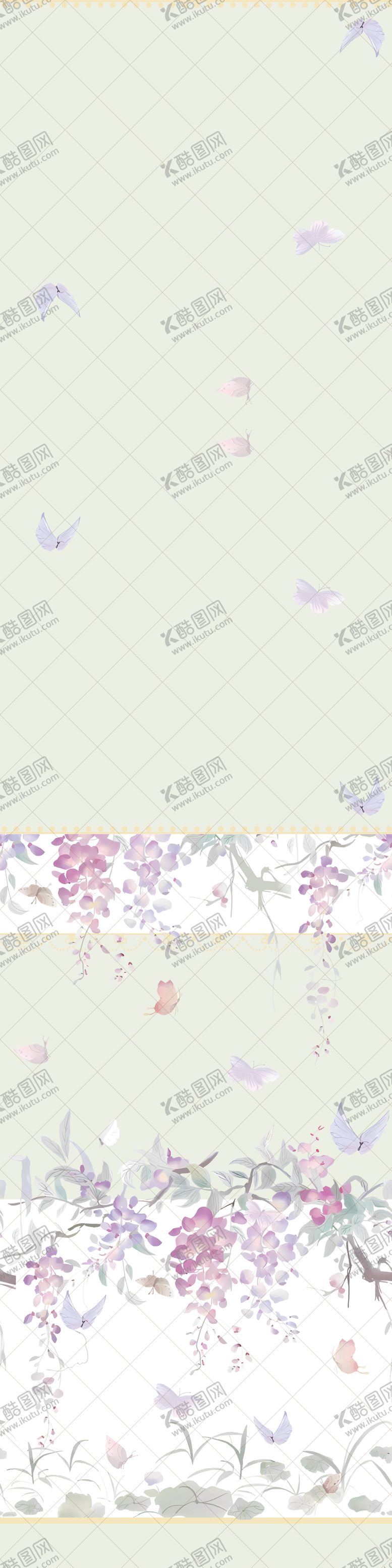 编号：38675604022011513440【酷图网】源文件下载-淡绿色梦幻花卉背景图