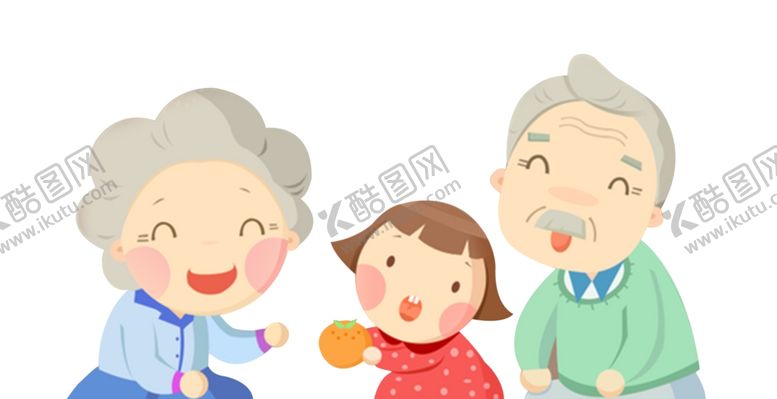 编号：91551607141205214793【酷图网】源文件下载-卡通老人卡通小孩
