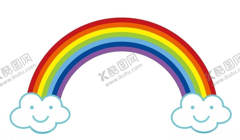 编号：31779705120724582205【酷图网】源文件下载-矢量彩虹笑脸云朵