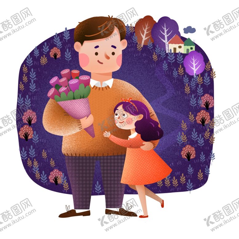 编号：65386306300353206726【酷图网】源文件下载-父亲节插画