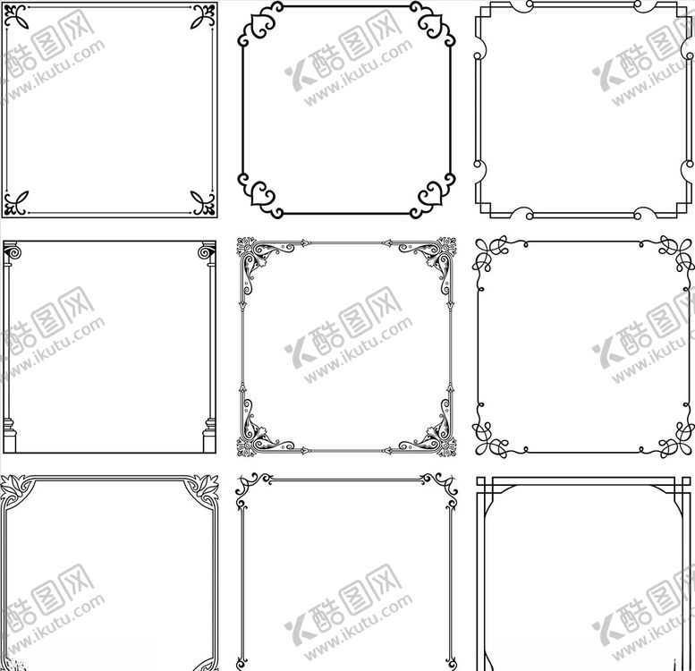 编号：36335109222312043251【酷图网】源文件下载-矢量边框边线