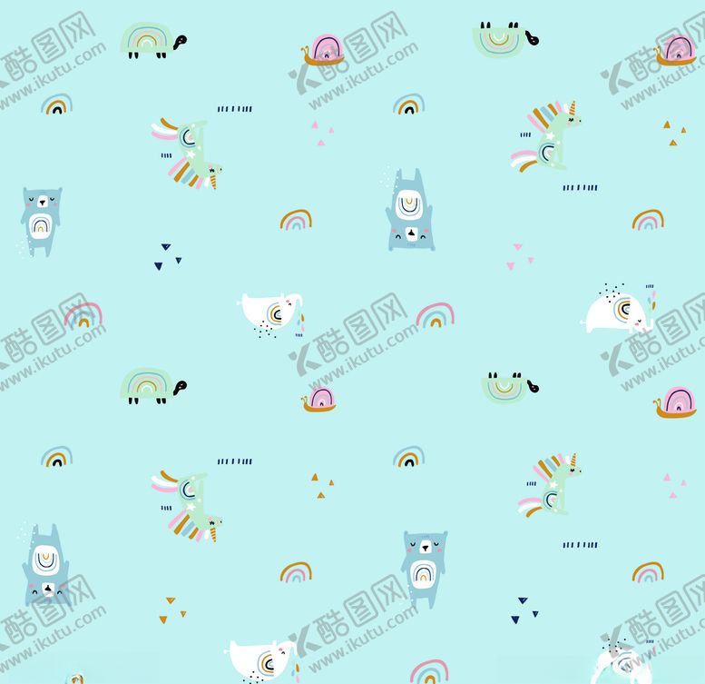 编号：76041110080447137851【酷图网】源文件下载-彩色卡通动物园