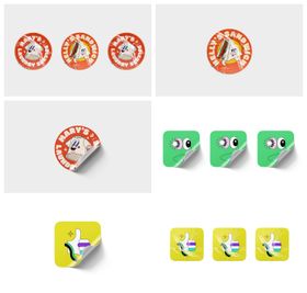 贴纸卡通简约样机