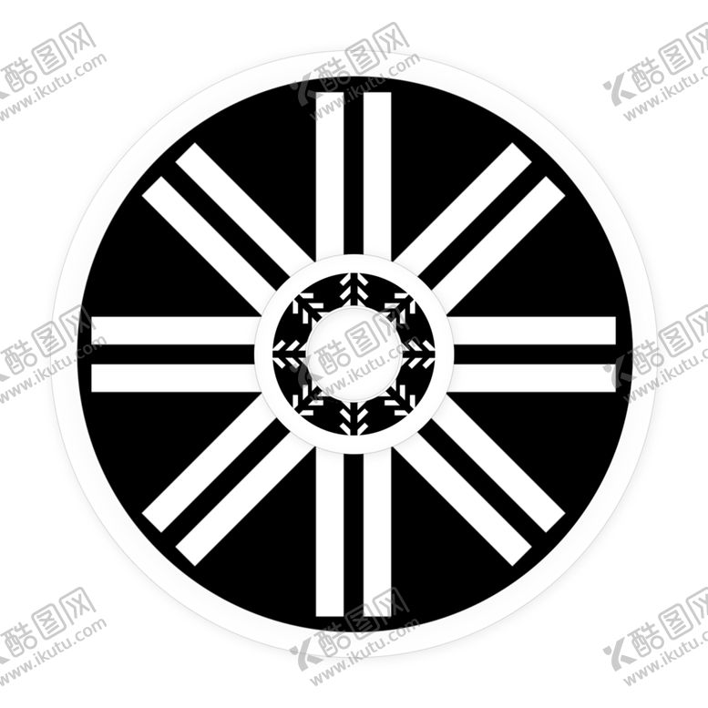 编号：59096107011541167984【酷图网】源文件下载-黑白米字图案塑料光盘CD