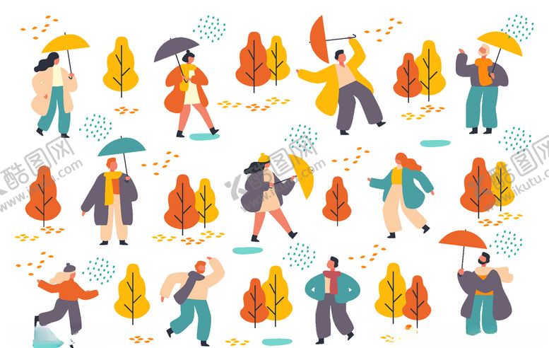 编号：84688009151117173322【酷图网】源文件下载-秋天绘画树叶素材