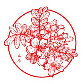 中国传统二十四节气剪纸之立冬