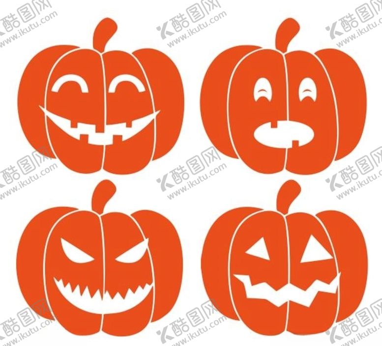 编号：18831109230236055063【酷图网】源文件下载-矢量万圣节南瓜