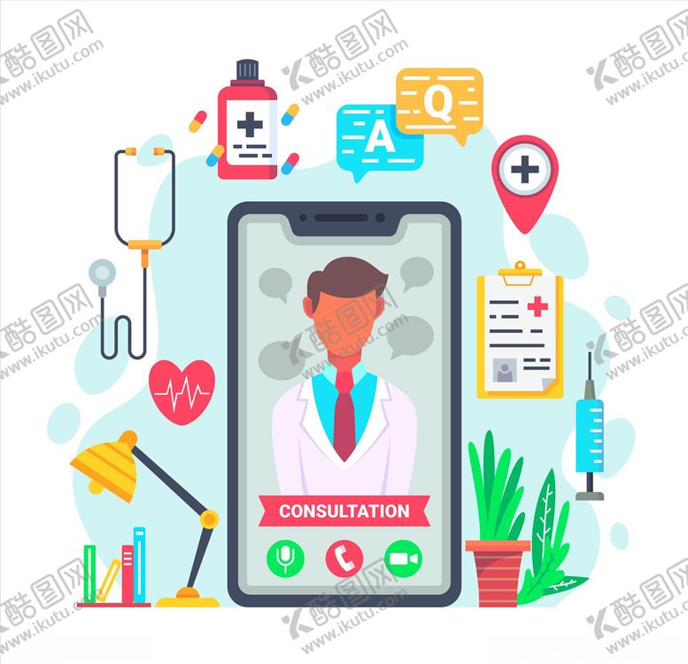 编号：97550610302004528852【酷图网】源文件下载-在线问诊