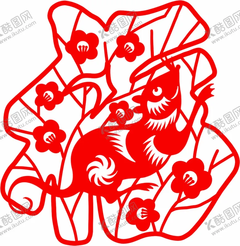 编号：62930609181336512854【酷图网】源文件下载-卡通剪纸老鼠