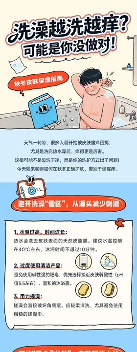 秋冬皮肤保湿指南​​长图