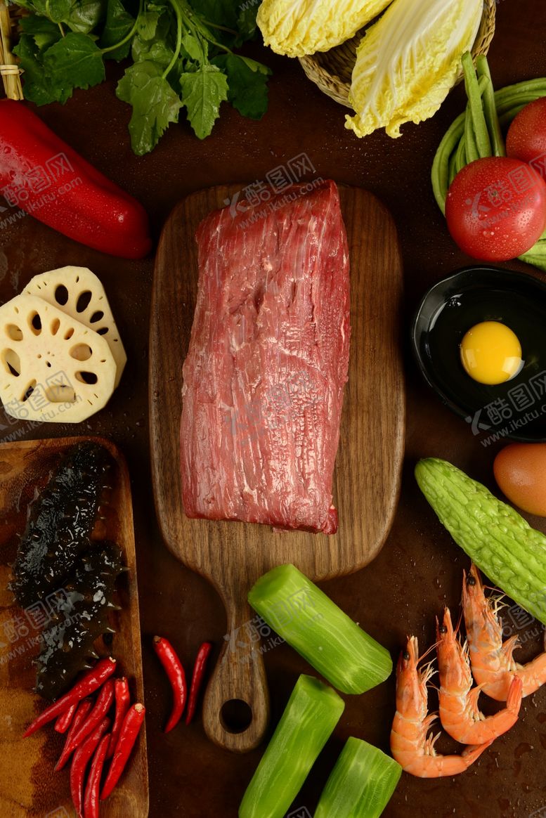 编号：92105607080627214406【酷图网】源文件下载-蔬菜肉食材