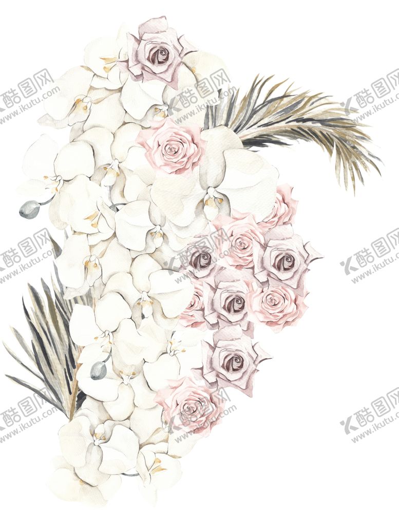 编号：70654509260319345127【酷图网】源文件下载-北欧小清新水彩植物图案