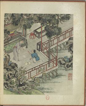 西厢记风月秋声图