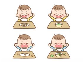 宝宝用餐表情变化