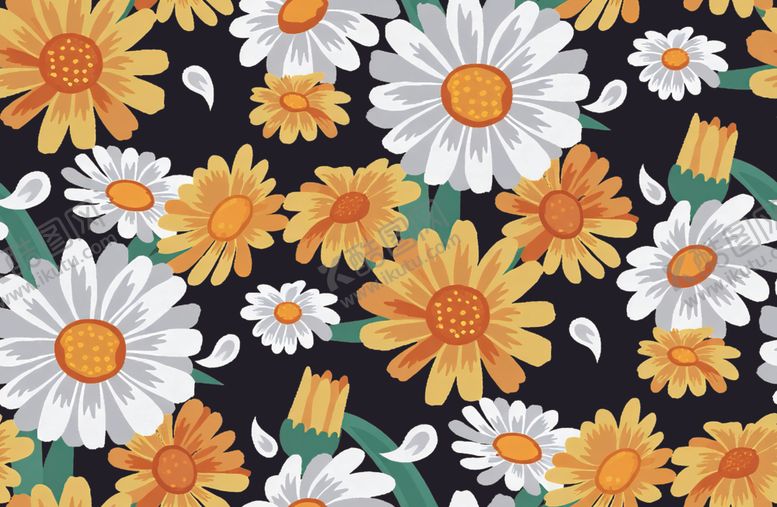 编号：20696804042204031337【酷图网】源文件下载-雏菊菊花向日葵