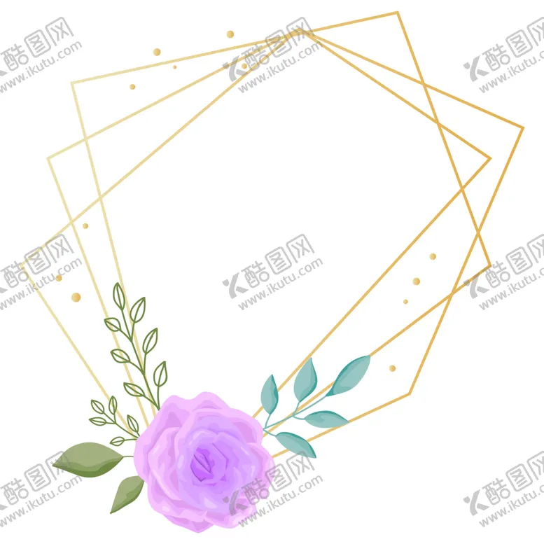 编号：40111501262037088456【酷图网】源文件下载-植物金色边框花环