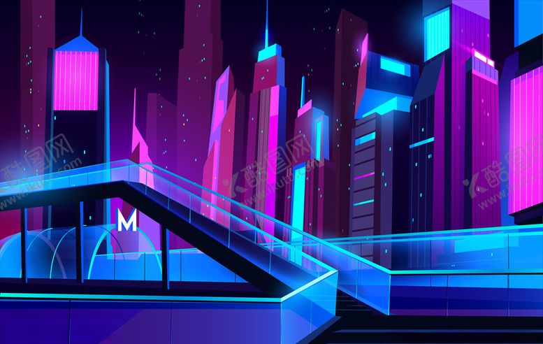 编号：90597210041913329820【酷图网】源文件下载-霓虹城市