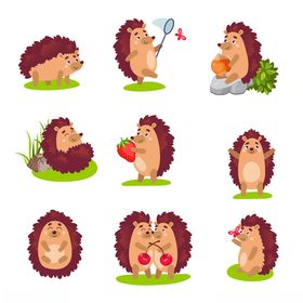 可爱刺猬卡通形象集合