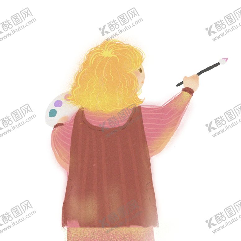 编号：13535505011640325928【酷图网】源文件下载-彩绘人物背影