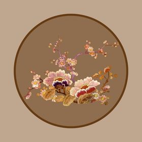 刺绣花枝