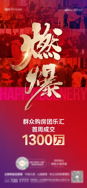 购房节成交喜报海报