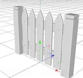 C4D模型栅栏