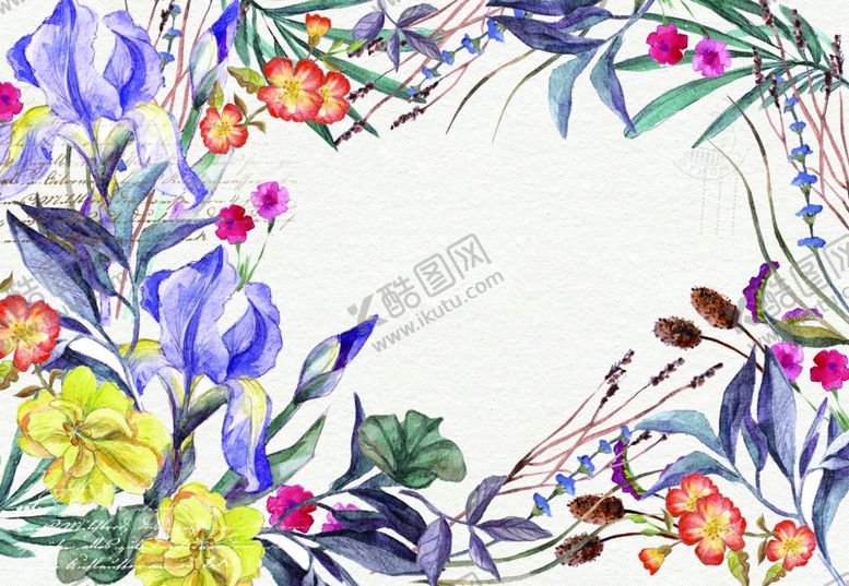 编号：95162610301256513269【酷图网】源文件下载-创意水彩鲜花背景