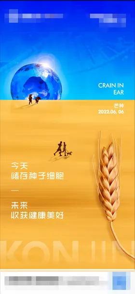 芒种节气海报科技创新基因链
