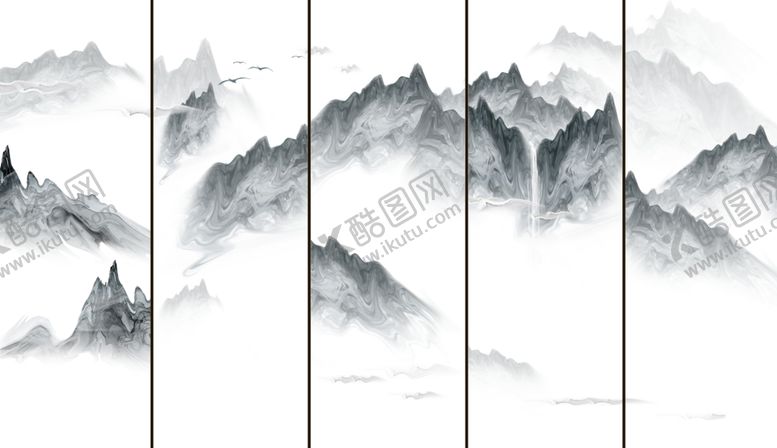 编号：63684209260047458455【酷图网】源文件下载-水墨装饰画