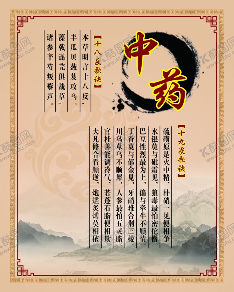 编号：17486205051620114910【酷图网】源文件下载-中药海报