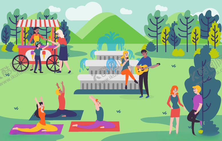 编号：24636809230715335772【酷图网】源文件下载-公园活动