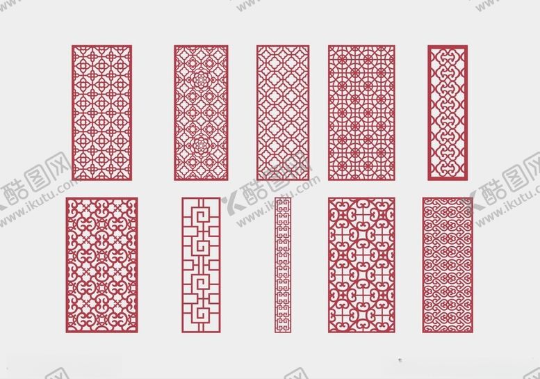 编号：28109211021759492766【酷图网】源文件下载-中式镂空雕花隔断