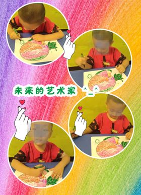 彩色背景幼儿园小朋友