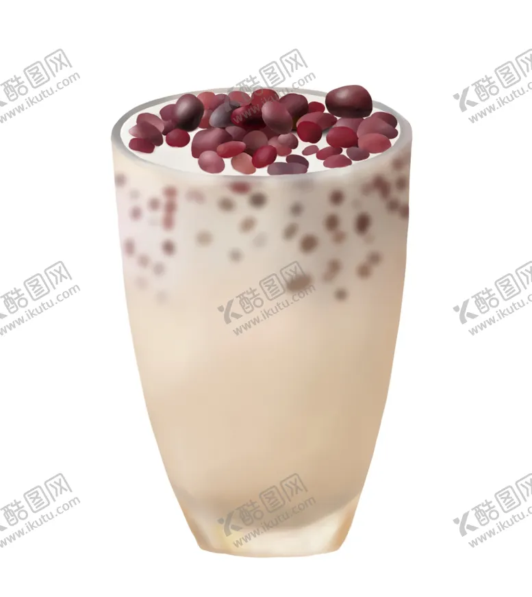 编号：46209605012319279710【酷图网】源文件下载-手绘红豆奶茶