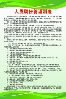 人员聘任管理制度