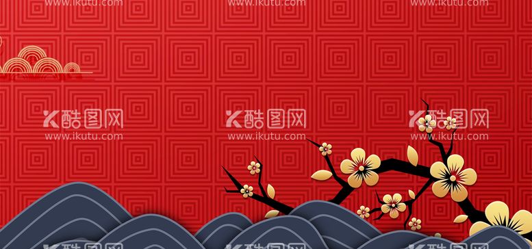 编号：36704810091340204689【酷图网】源文件下载-手绘国潮风展板背景