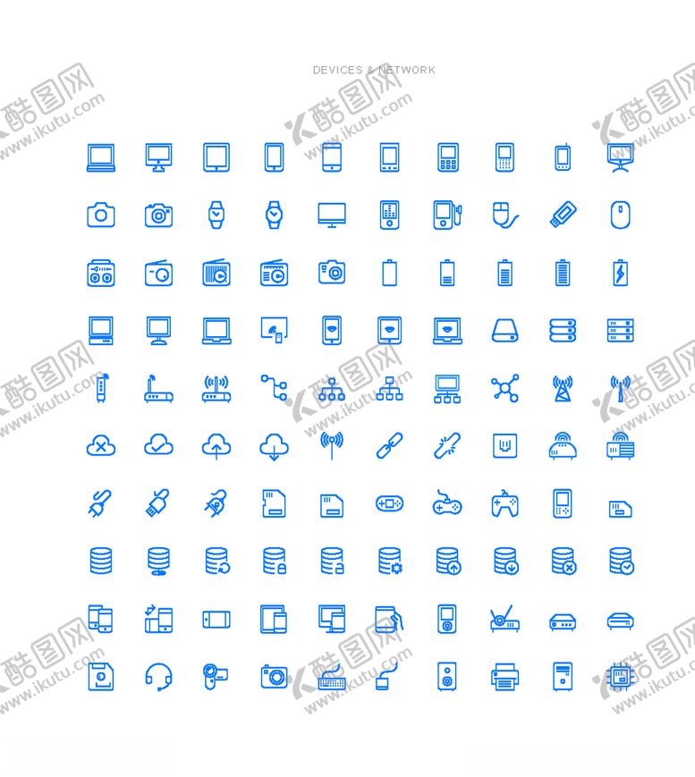编号：47452804121010125837【酷图网】源文件下载-线性办公图标