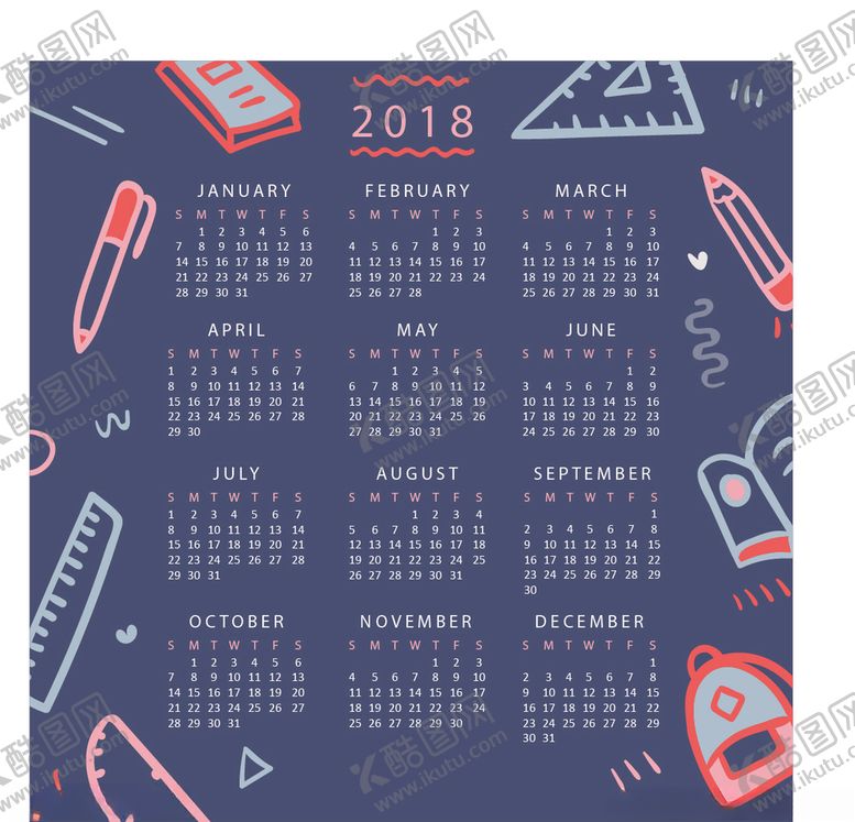 编号：18865407020157587004【酷图网】源文件下载-台历