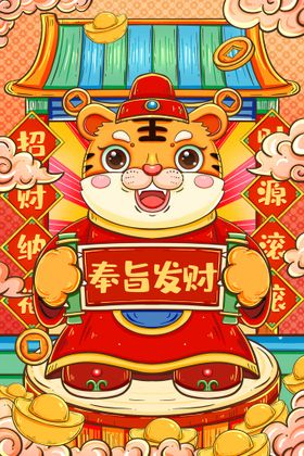 大气中国风新春贺岁宣传海报