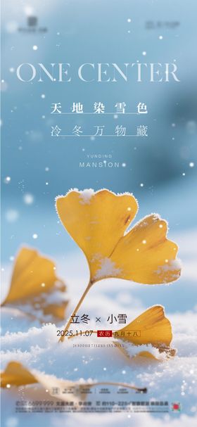 立冬小雪节气海报
