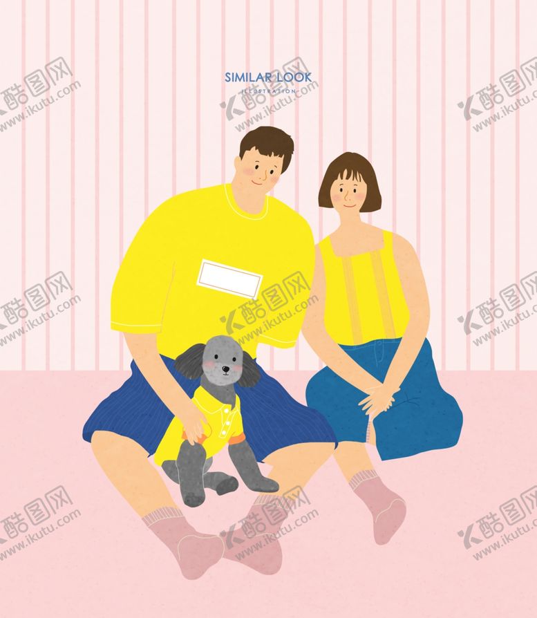 编号：27796209271028298524【酷图网】源文件下载-情侣卡通插画