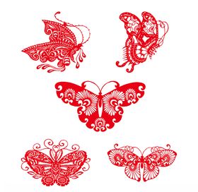 中国风蝴蝶剪纸