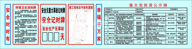 编号：40782609271008113042【酷图网】源文件下载-施工安全记时牌