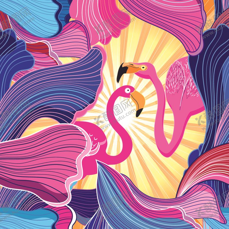 编号：18661209290707064234【酷图网】源文件下载-花鸟插画