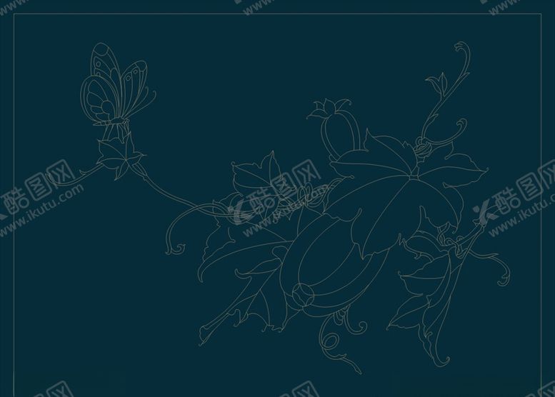 编号：67110710030422287156【酷图网】源文件下载-牵牛花白描