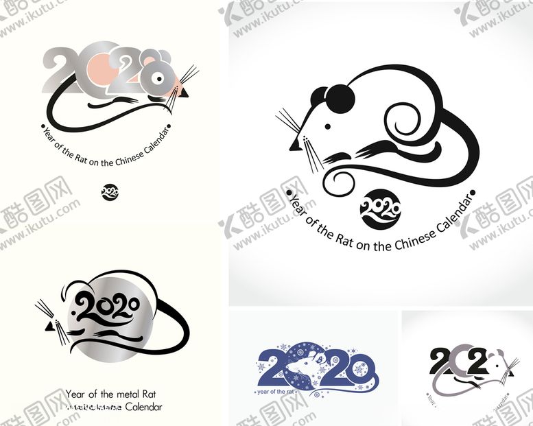 编号：35642409160656546549【酷图网】源文件下载-2020数字与可爱小老鼠创意